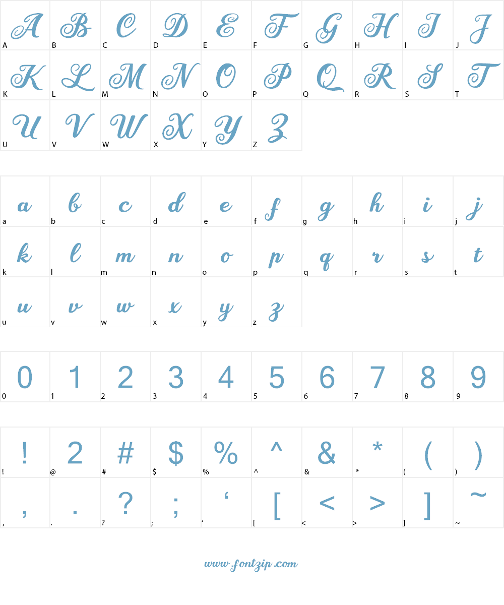 Mariane Lusia Font Character